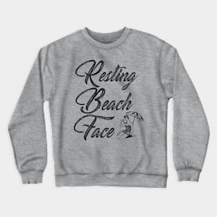 RESTING BEACH FACE Crewneck Sweatshirt